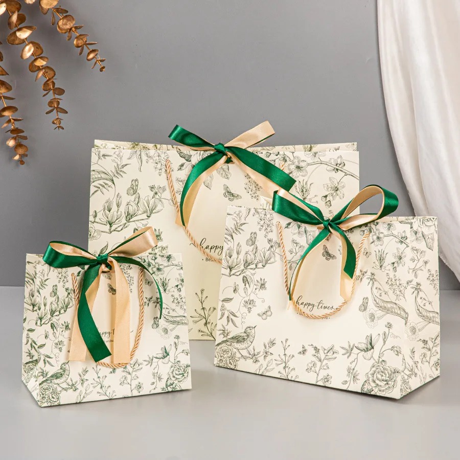 Luxury Skincare Packaging - 10 szt. papierowych torebek prezentowych z
